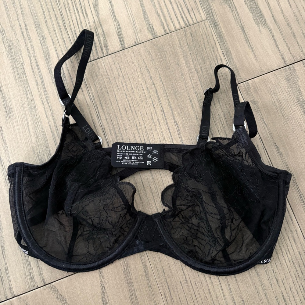 LOUNGE Underwire Lace Bra in Black - new without tags